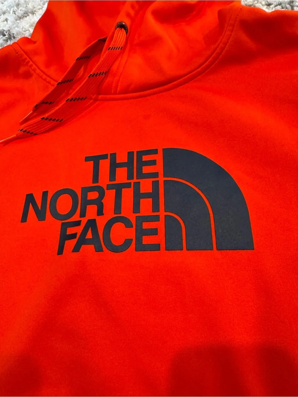 The North Face Men's Bright Orange Logo Pullover Hoodie